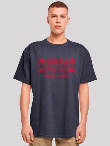 F4NT4STIC Shirt 'Stranger Things Netflix TV Series' in Blauw: voorkant