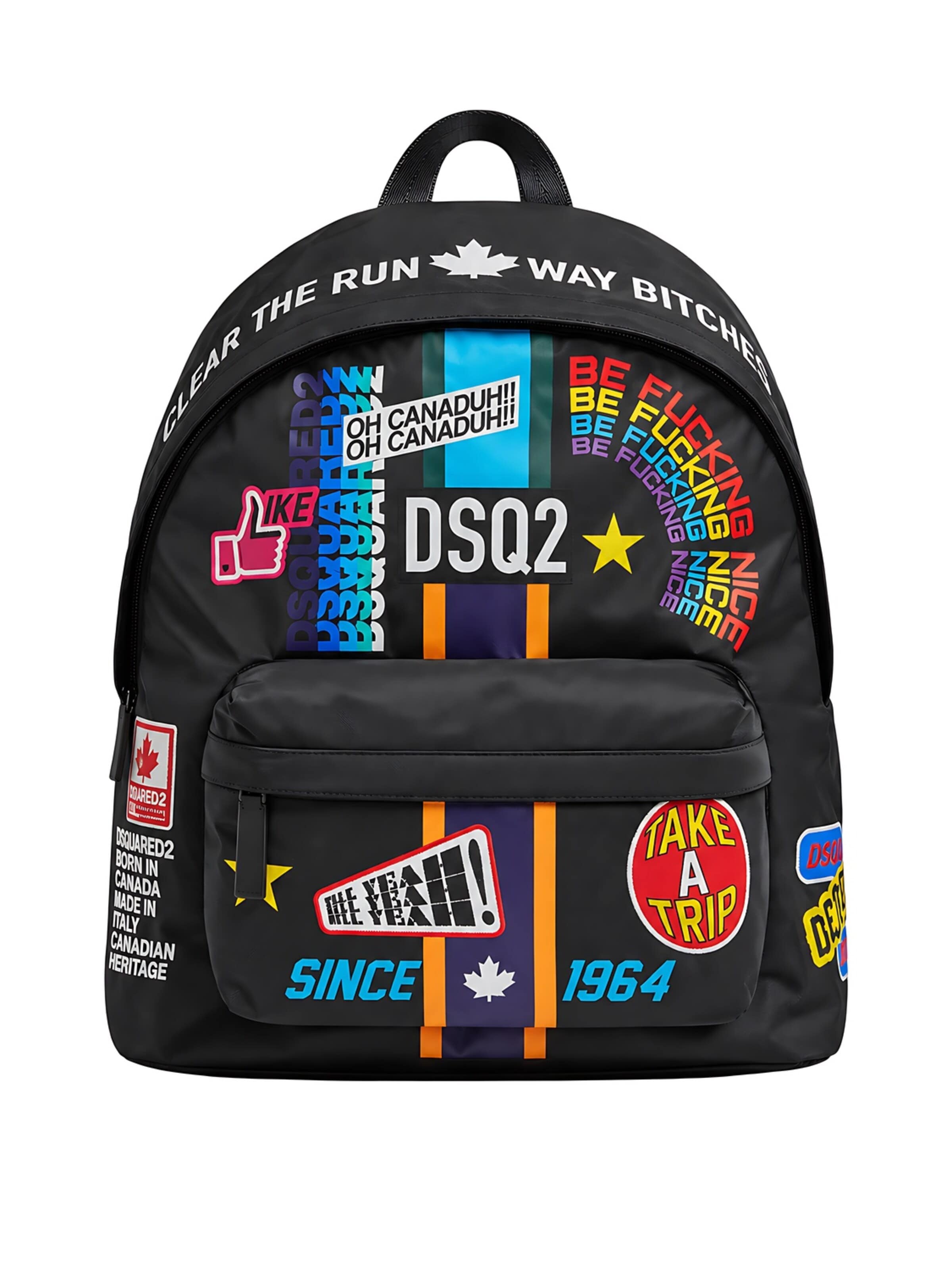 Sac à dos DSQUARED2 en noir : devant
