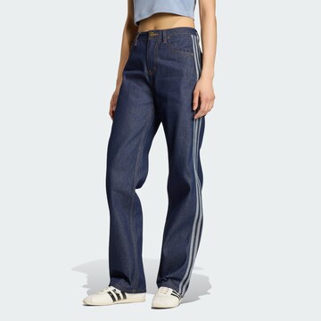 ADIDAS ORIGINALS - Loosefit Calças de ganga 'Firebird' em azul: frente