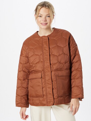 Veste mi-saison 'PANDANA' minimum en marron : devant