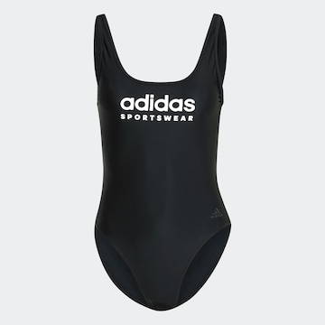 ADIDAS SPORTSWEAR Μπουστάκι Αθλητικό ολόσωμο μαγιό σε μαύρο