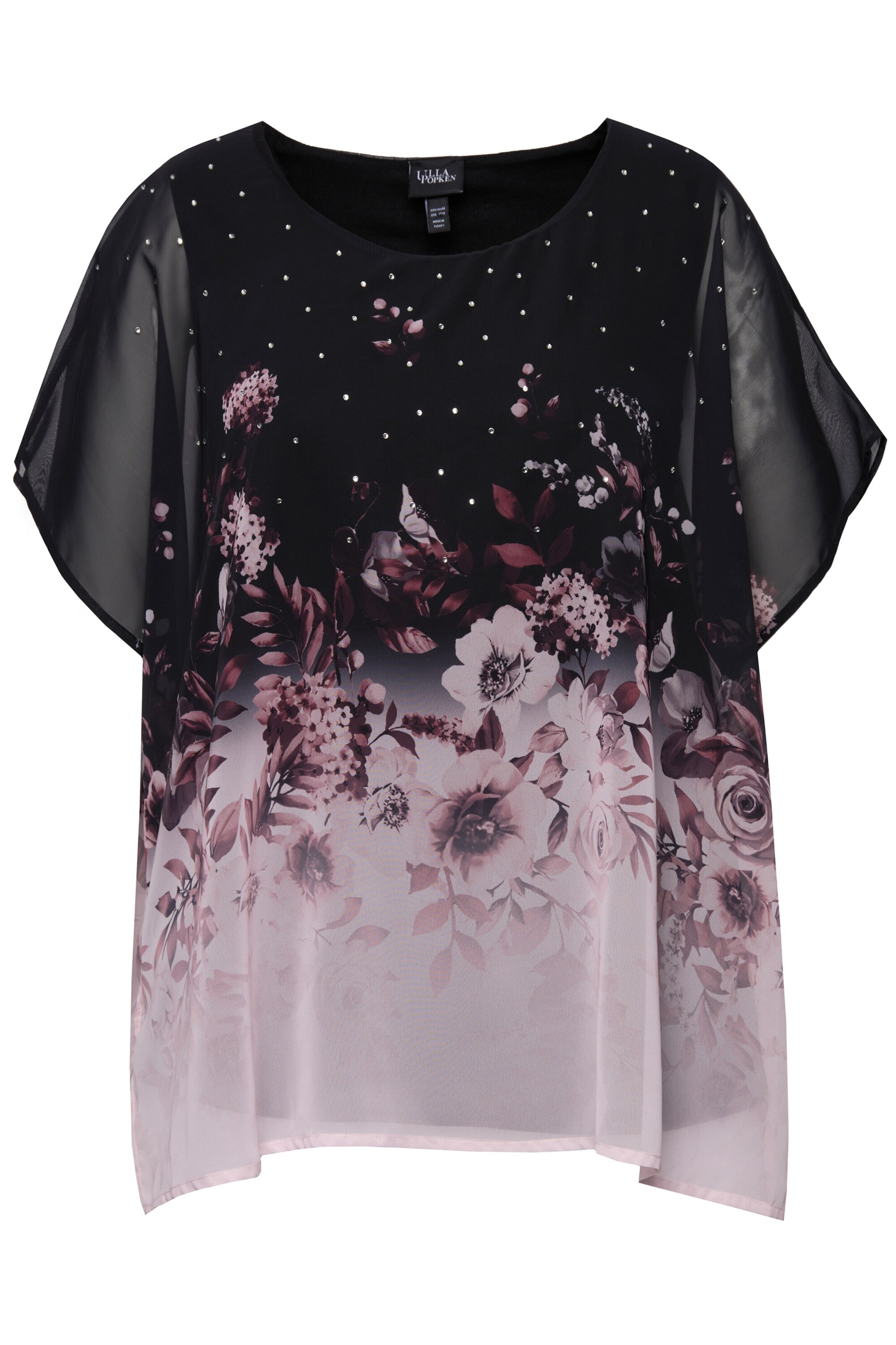 Ulla Popken Bluse in Schwarz: Vorderseite