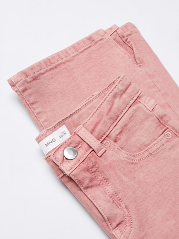 MANGO KIDS Rozkloszowany krój Jeansy w kolorze różowy
