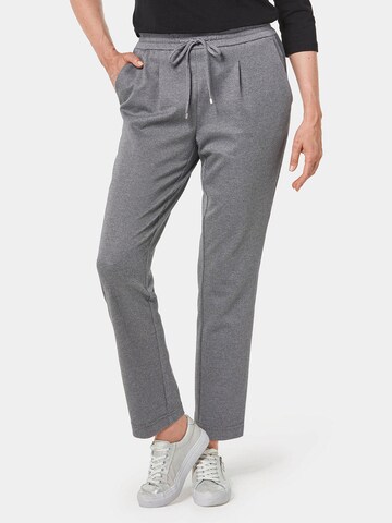 Coupe slim Pantalon 'Louisa' Goldner en gris : devant