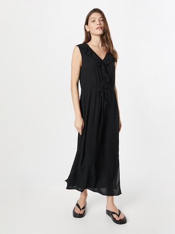 ICHI Košilové šaty 'Marrakech' – černá: přední strana