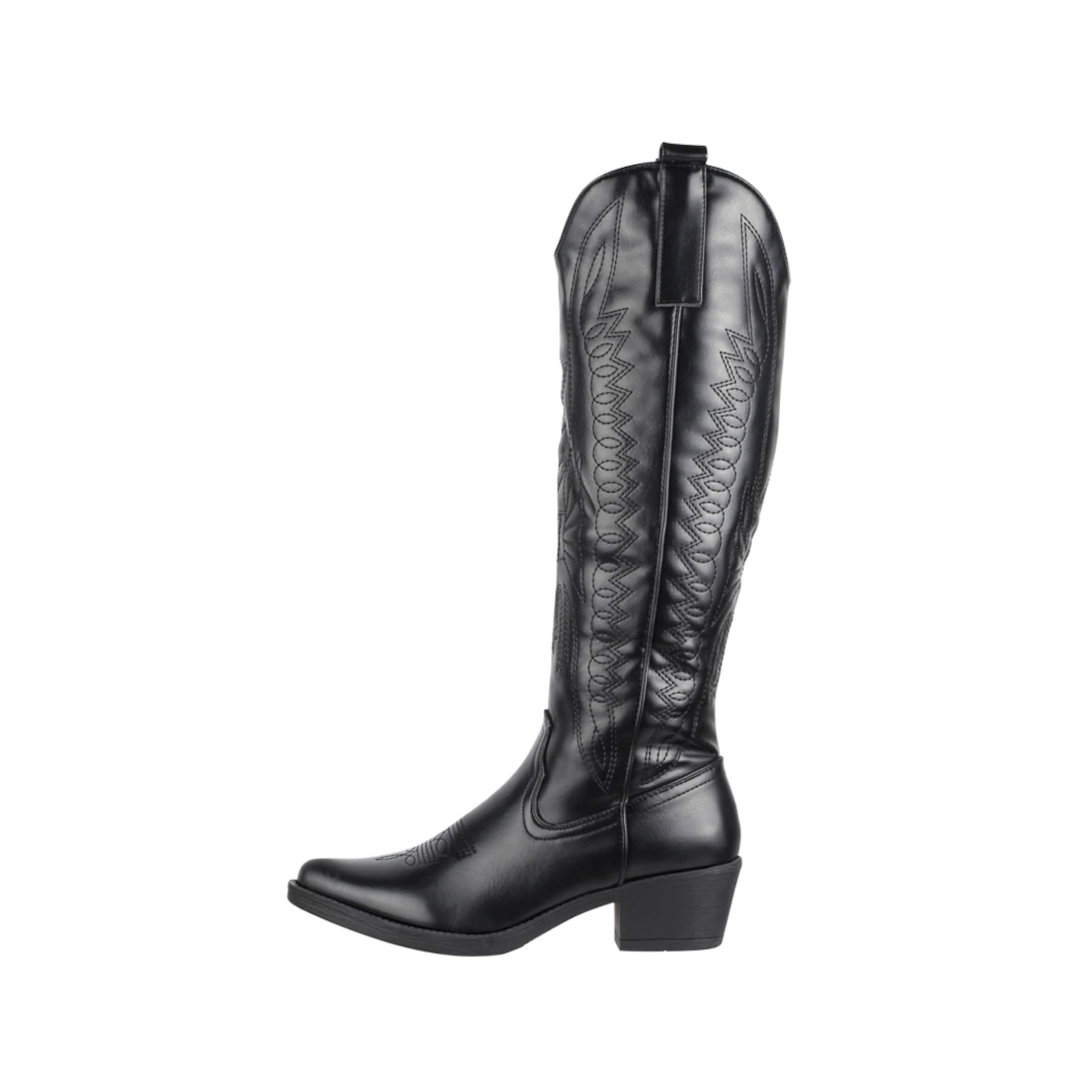Bottes de cowboy Elara en noir