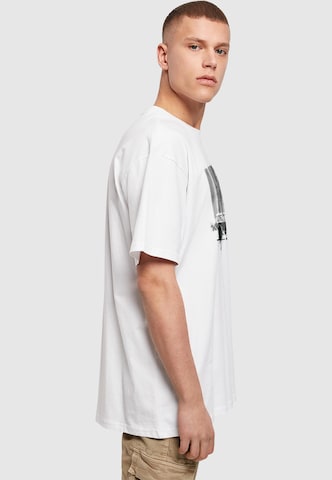 Merchcode Shirt 'Brandalised - Barcode Leopard' in White