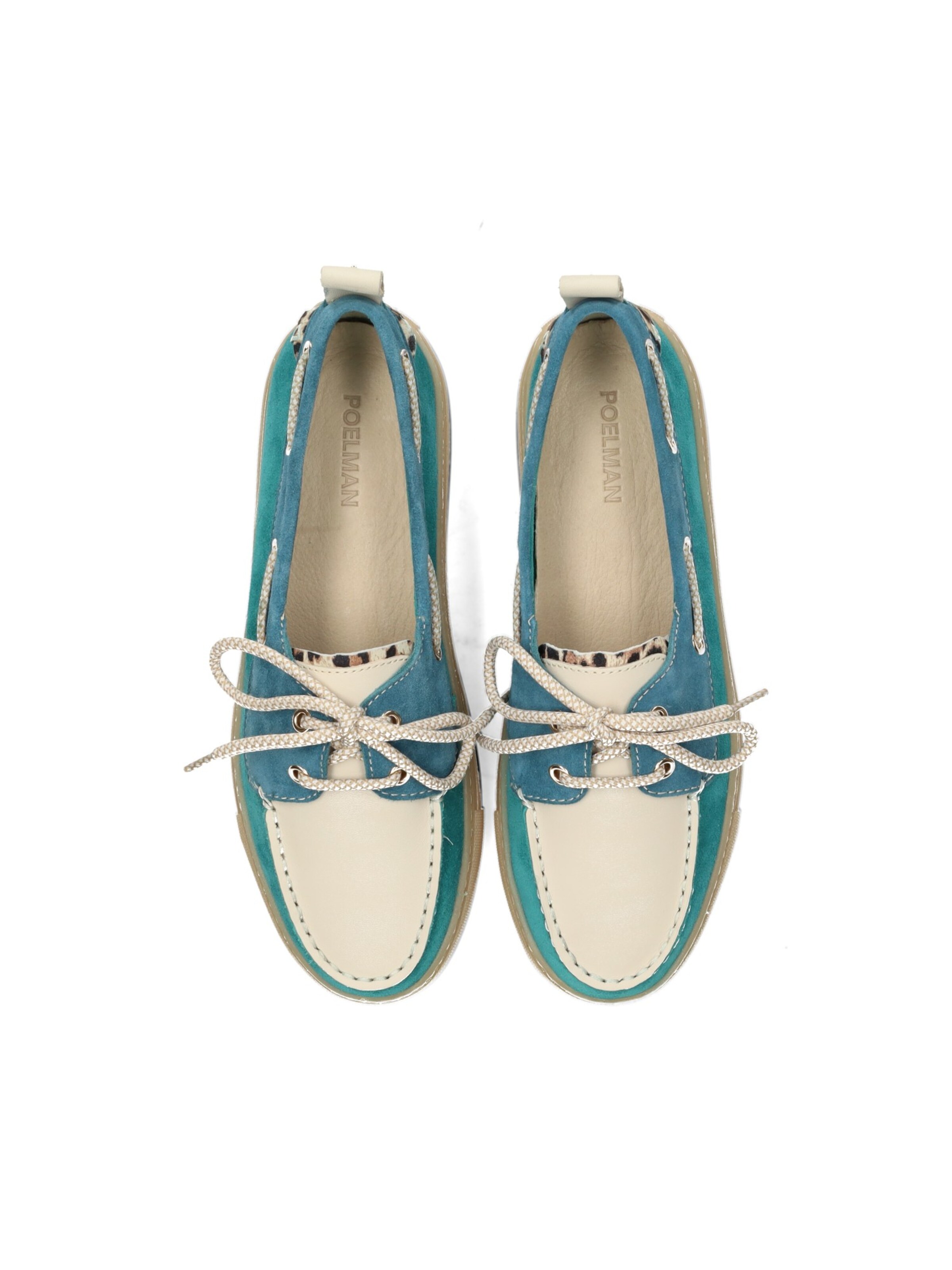PS Poelman Mocassins ' SILK' in Blauw