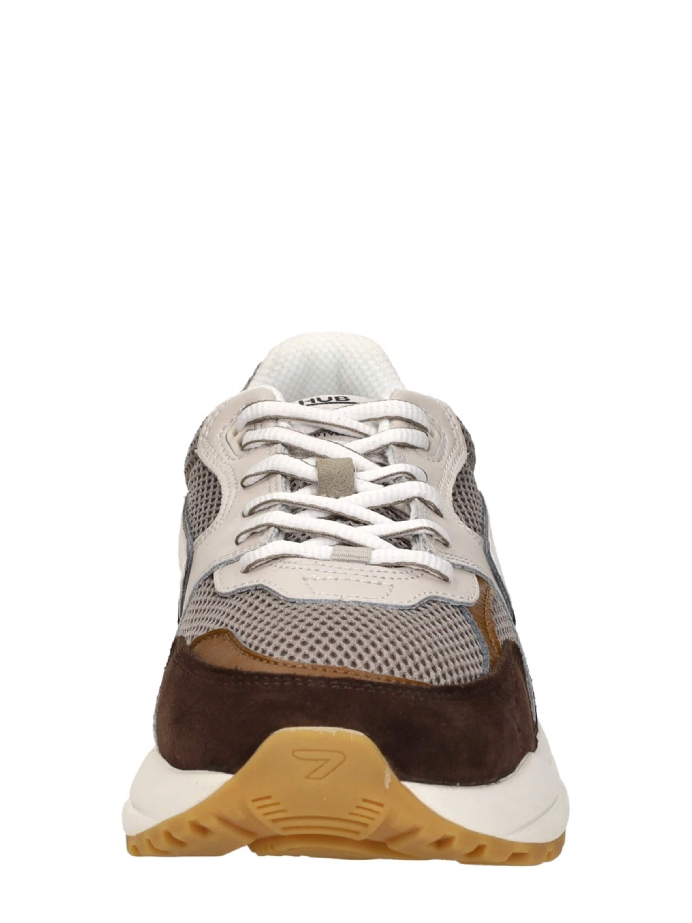 Baskets basses 'Grid' HUB en marron