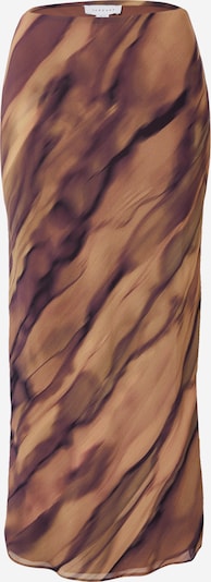 Sijonas 'EA' iš TOPSHOP, spalva – šokolado spalva / šviesiai ruda / juoda, Prekių apžvalga