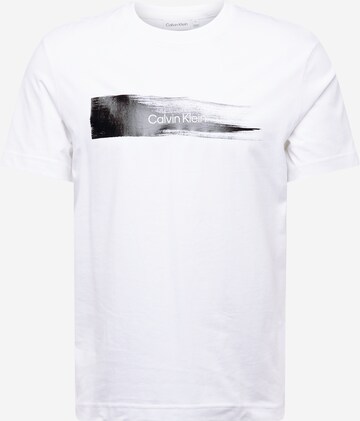 T-Shirt Calvin Klein en blanc : devant