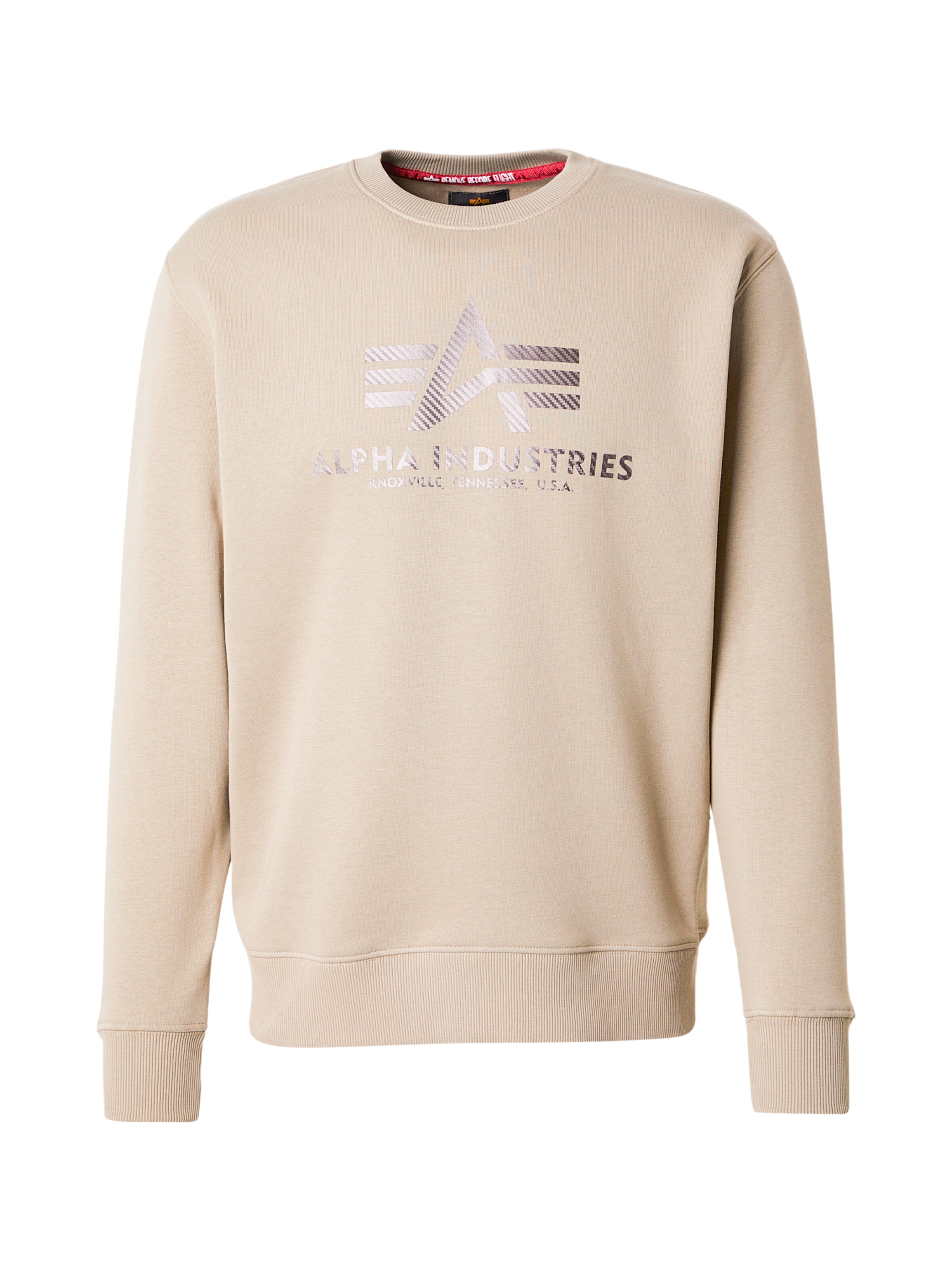 ALPHA INDUSTRIES Mikina 'Carbon' - Béžová: predná strana