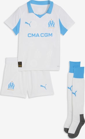 PUMA Trainingsanzug 'Olympique de Marseille 25/26' in Weiß: Vorderseite