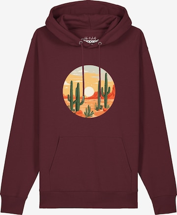 Watapparel Sweatshirt 'Sonnenuntergang in der Wüste' in Rood: voorkant