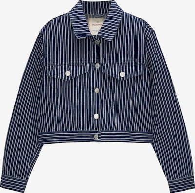 Pull&Bear Välikausitakki värissä marine / valkoinen, Tuotenäkymä