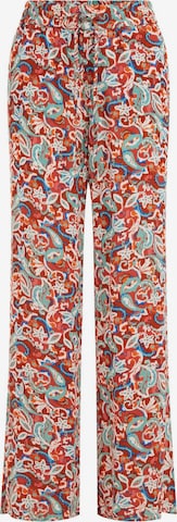 WE Fashion Wide leg Trousers in Red: front