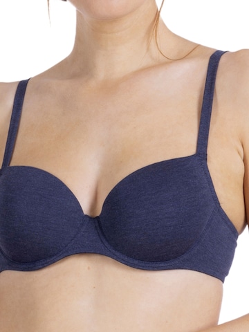 Nina von C. T-Shirt BH 'Light&Easy'‌‌ in Blau