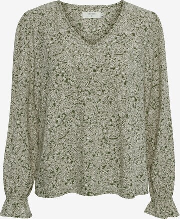 Cream Blouse 'Vimma' in Green: front