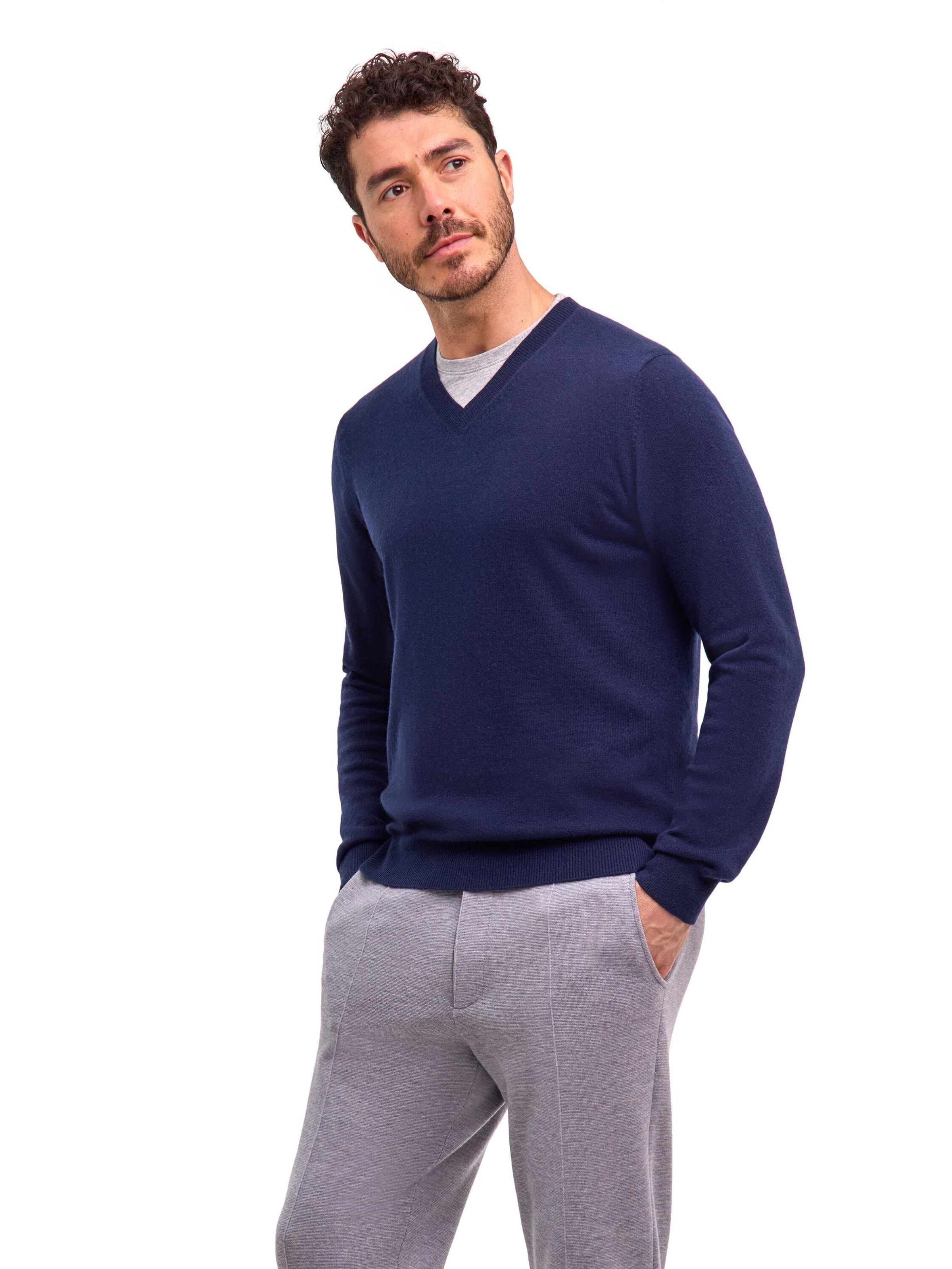 FALKE Pullover 'Pure Cashmere'‌‌‌‌‌‌ in Blau: Vorderseite