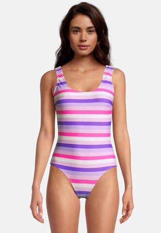 BECO the world of aquasports Swimsuit 'Fresh Stripes' in Pink: front