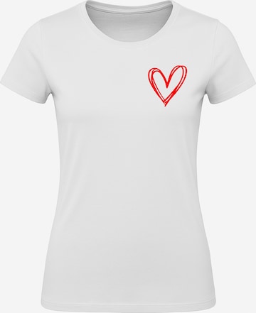 Banco Shirt 'Heart - Red' in White: front