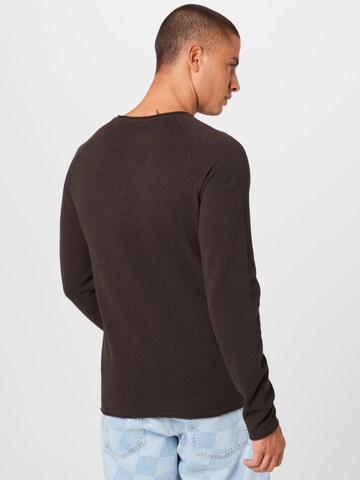 JACK & JONES Regular Fit Pullover 'Hill' in Braun