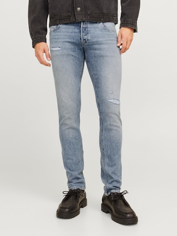 JACK & JONES Skinny Džínsy 'JJIMIKE JJCOLE' - Modrá: predná strana