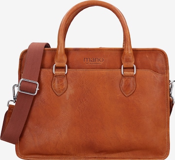 mano Document Bag 'Don Pietro' in Brown: front