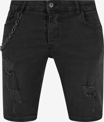 2Y Premium Regular Jeans in Zwart: voorkant