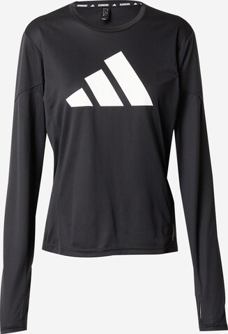 ADIDAS PERFORMANCETehnička sportska majica 'RUN IT' - crna boja: prednji dio