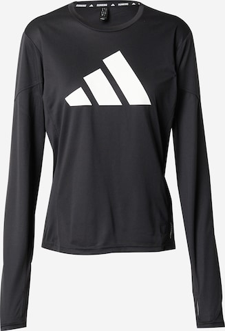 T-shirt fonctionnel 'RUN IT' ADIDAS PERFORMANCE en noir : devant