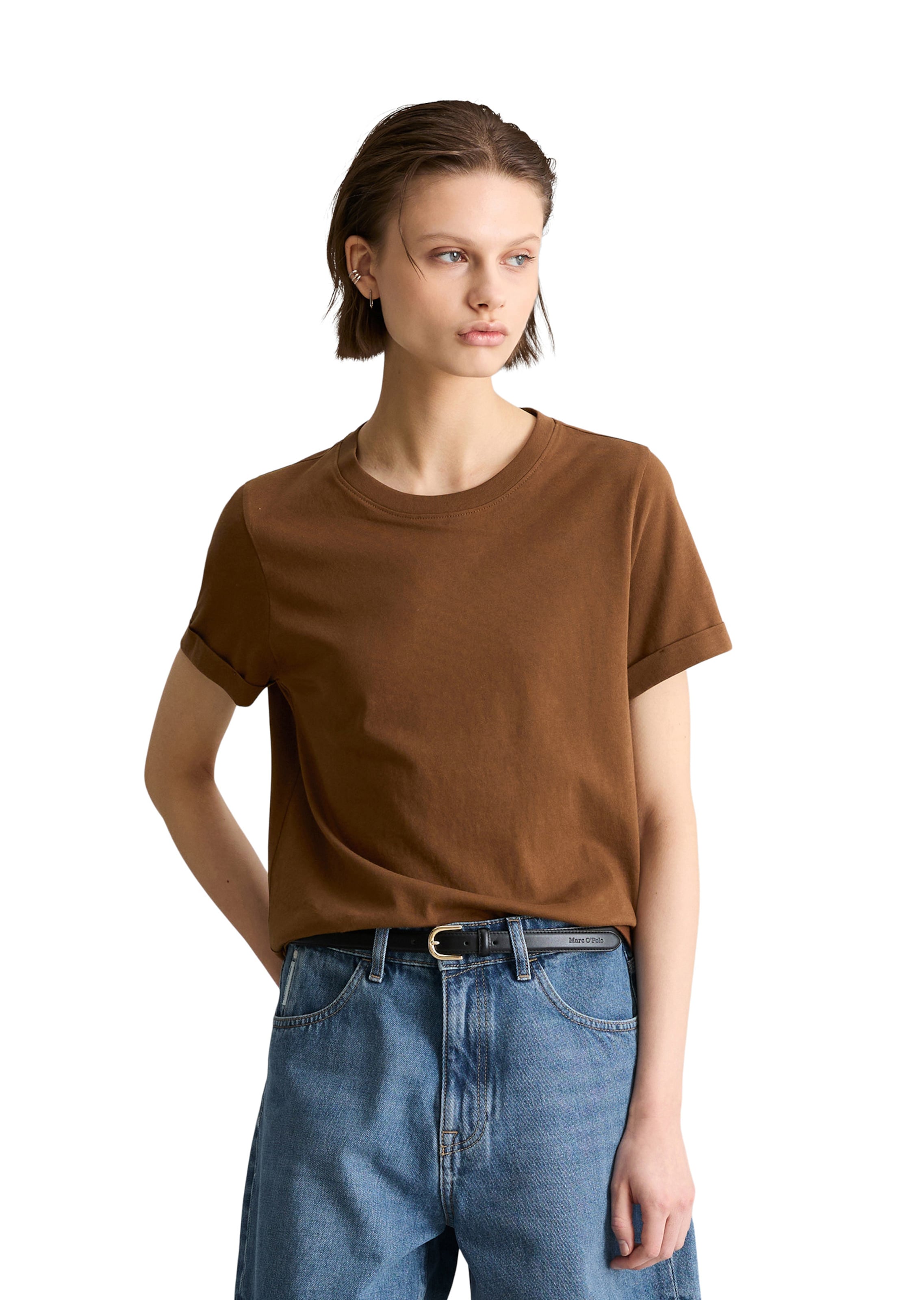 T-shirt Marc O'Polo DENIM en marron : devant
