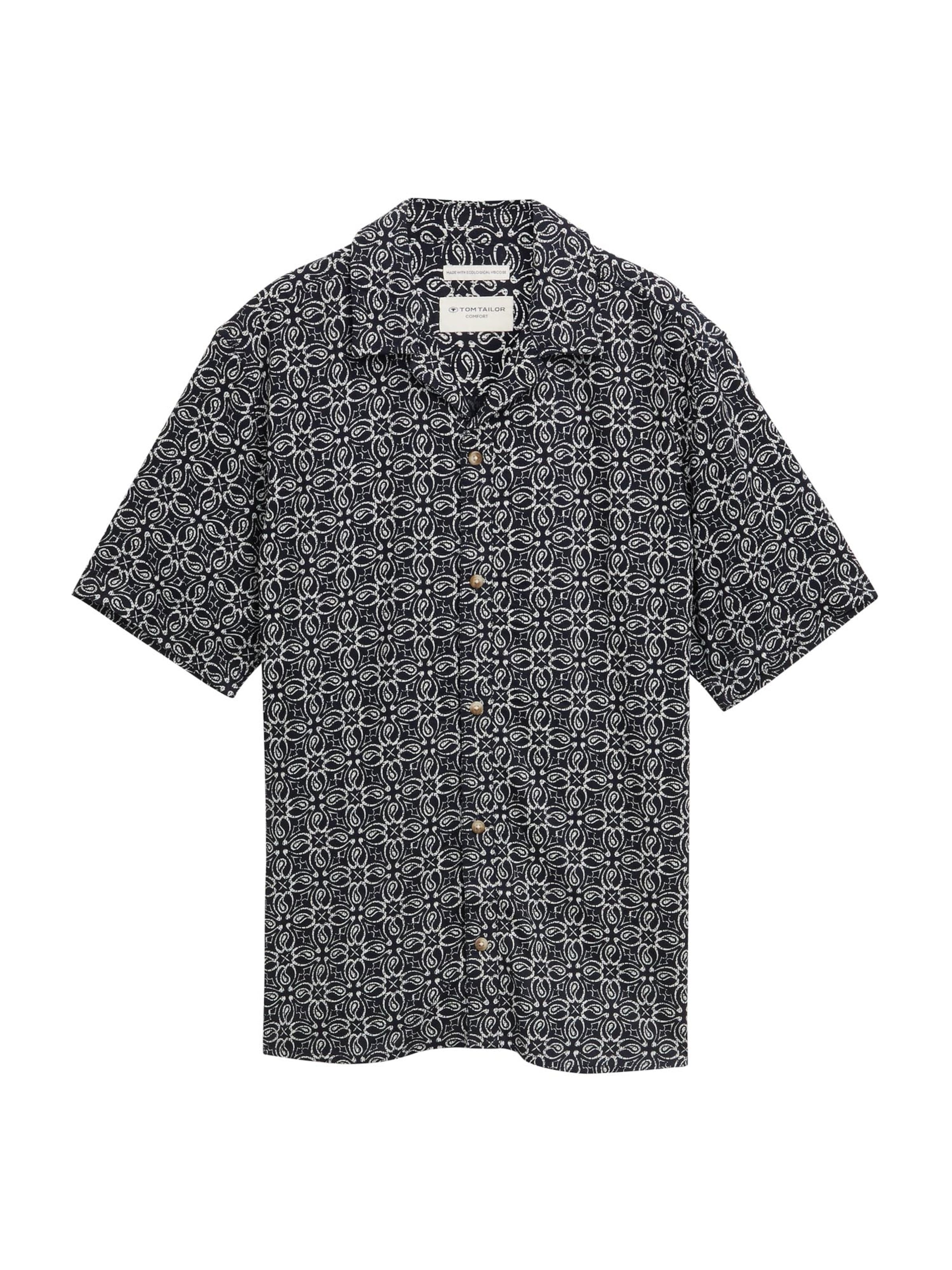 TOM TAILOR Comfort fit Button Up Shirt in Blue: front