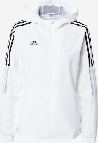 Giacca sportiva 'Tiro 21' di ADIDAS SPORTSWEAR in bianco: frontale