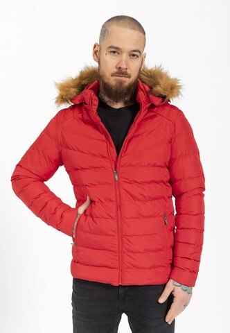 Veste d’hiver Jimmy Sanders en rouge : devant