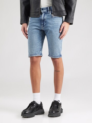 G-STAR Slimfit Jeans '3301' in Blauw: voorkant