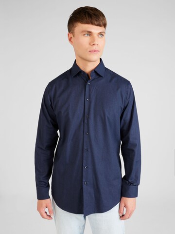 Coupe regular Chemise business SEIDENSTICKER en bleu : devant