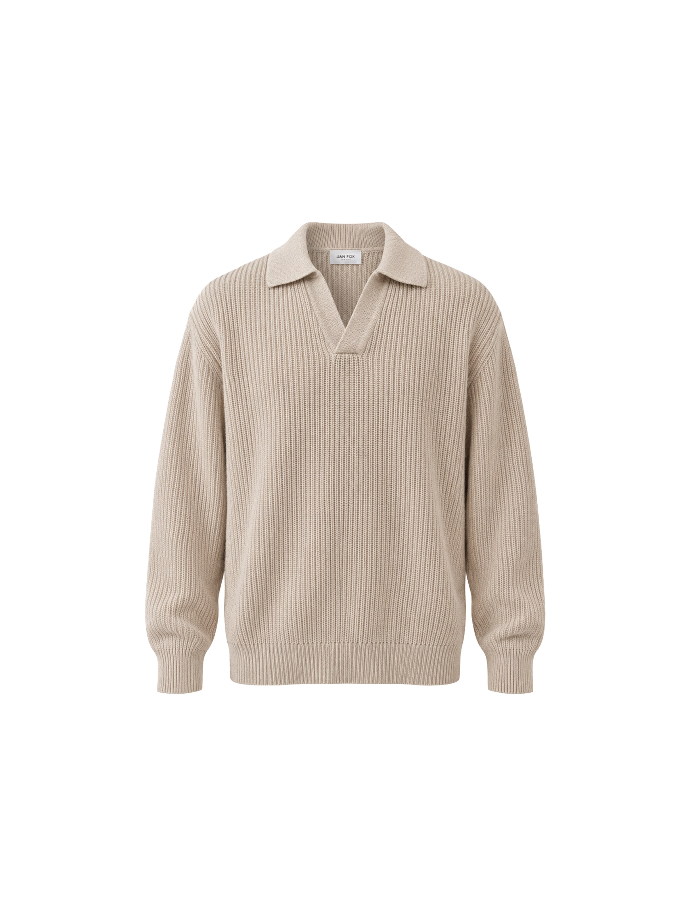DAN FOX APPAREL Pull-over 'Hasan' en S en taupe, Vue avec produit