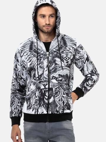 Veste de survêtement CIPO & BAXX en blanc : devant