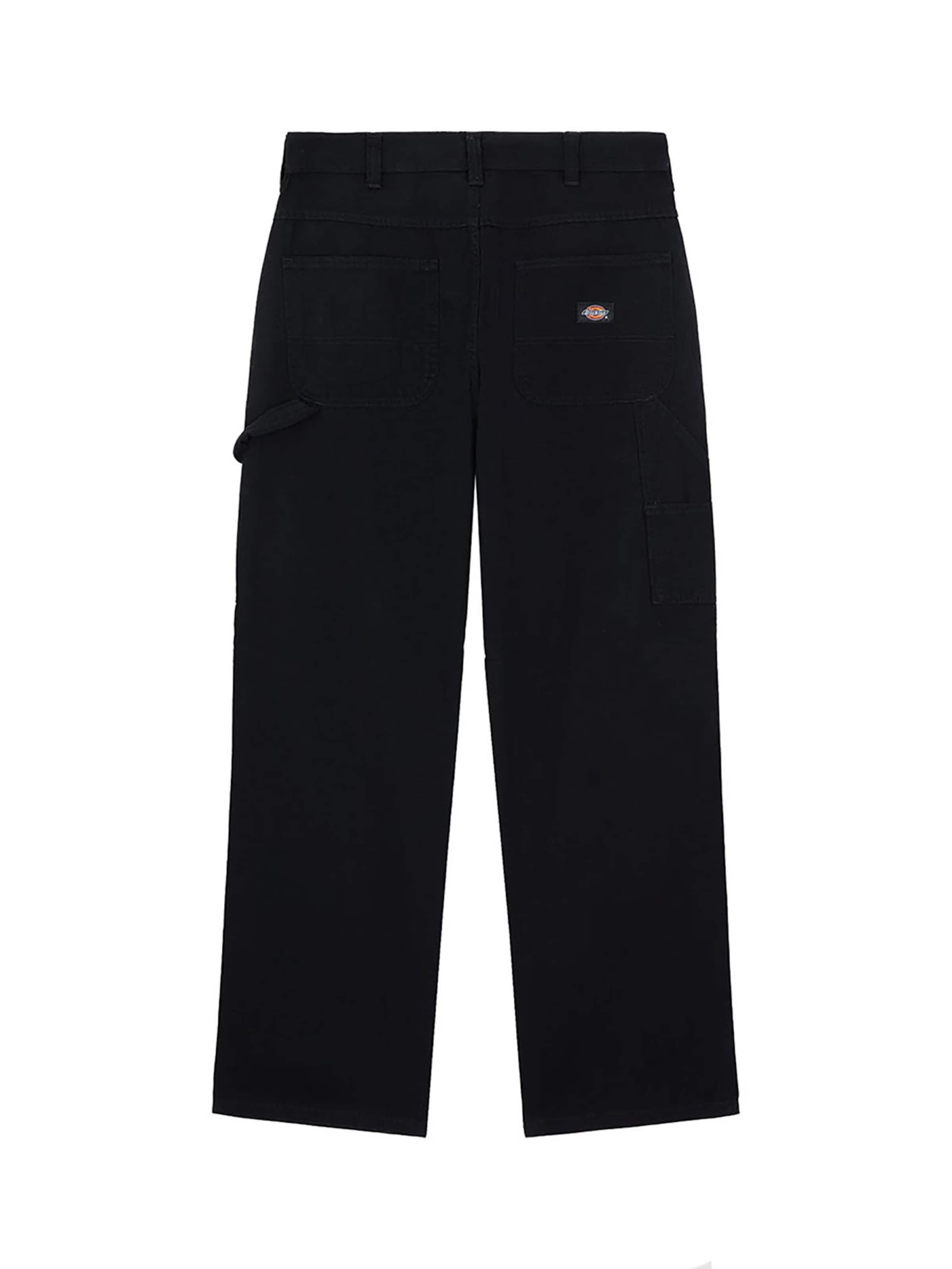 DICKIES Regular Pants 'Canvas Carpenter Lighweig' in Black