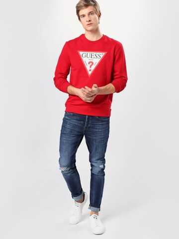 GUESS Sweatshirt 'AUDLEY' in Red