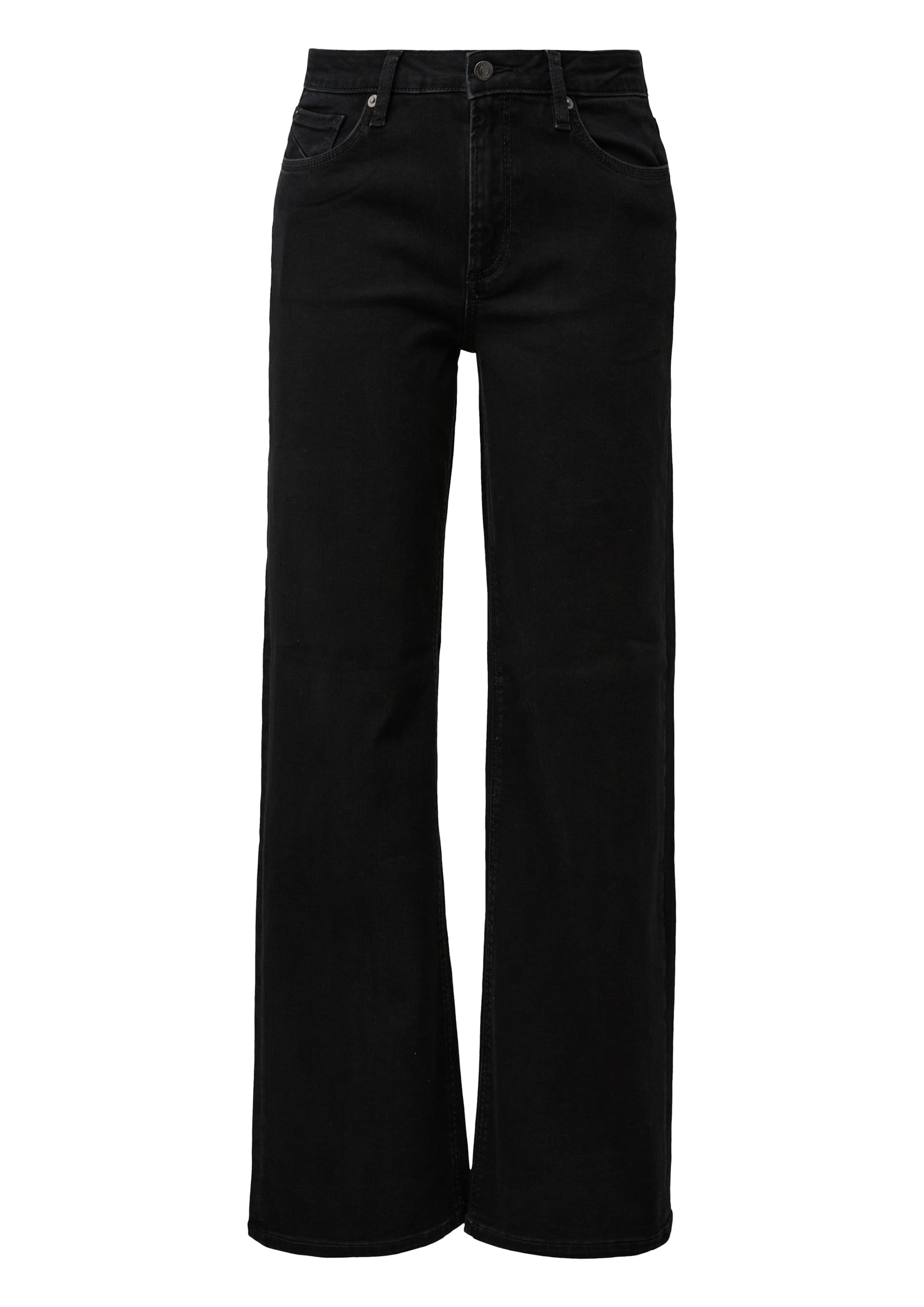 Jeans 'Catie' de la QS pe negru: față