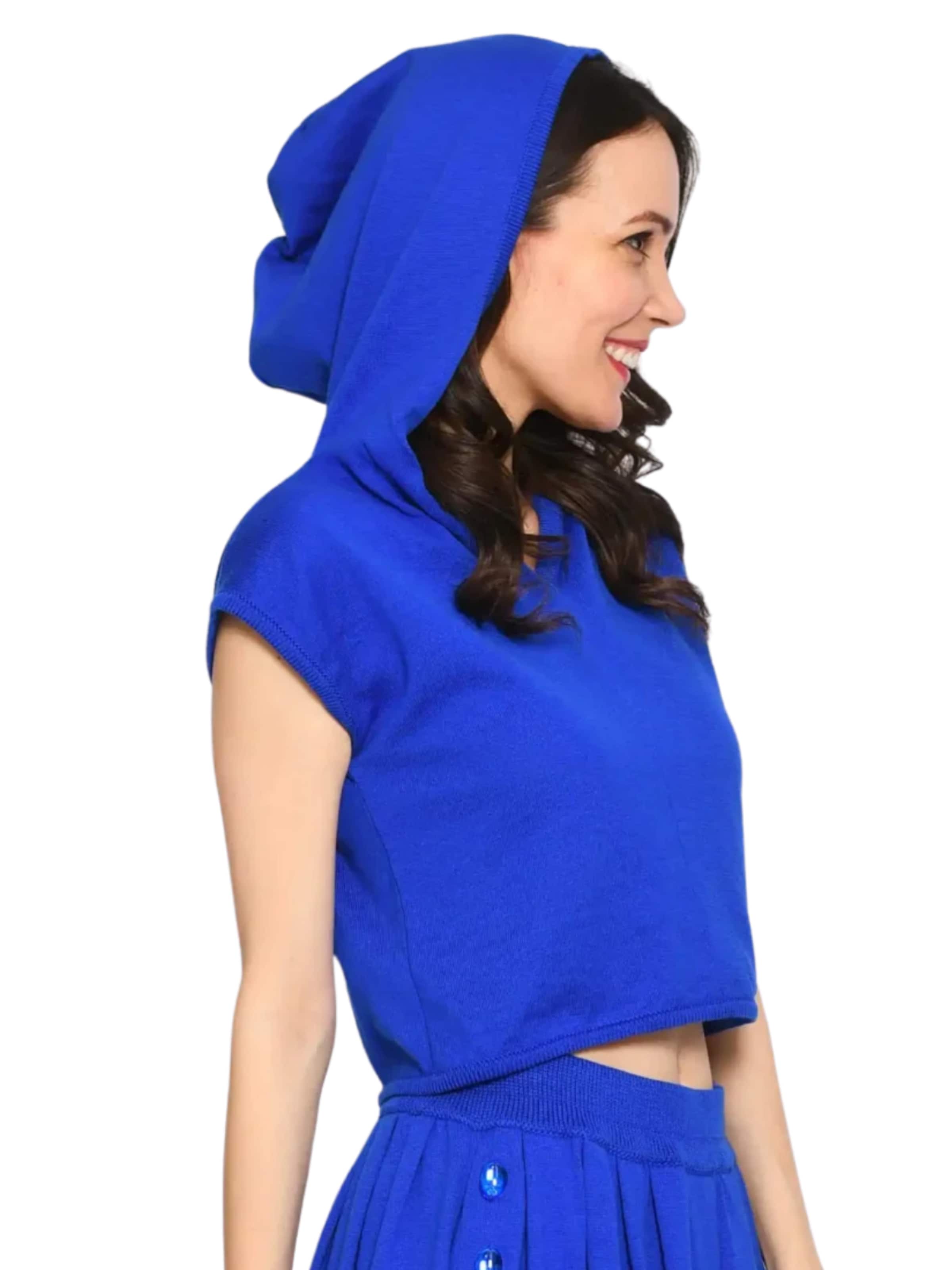 Süel knitwear Knitted top 'Hanna Hoodie' in Blue