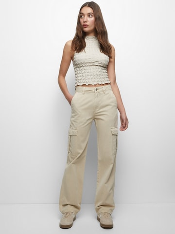 Pull&Bear Loosefit Hose in Beige: predná strana