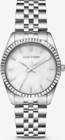 Violet Hamden Analog Watch in Silver: front