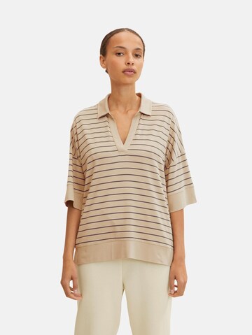 TOM TAILOR Shirt in Beige: voorkant