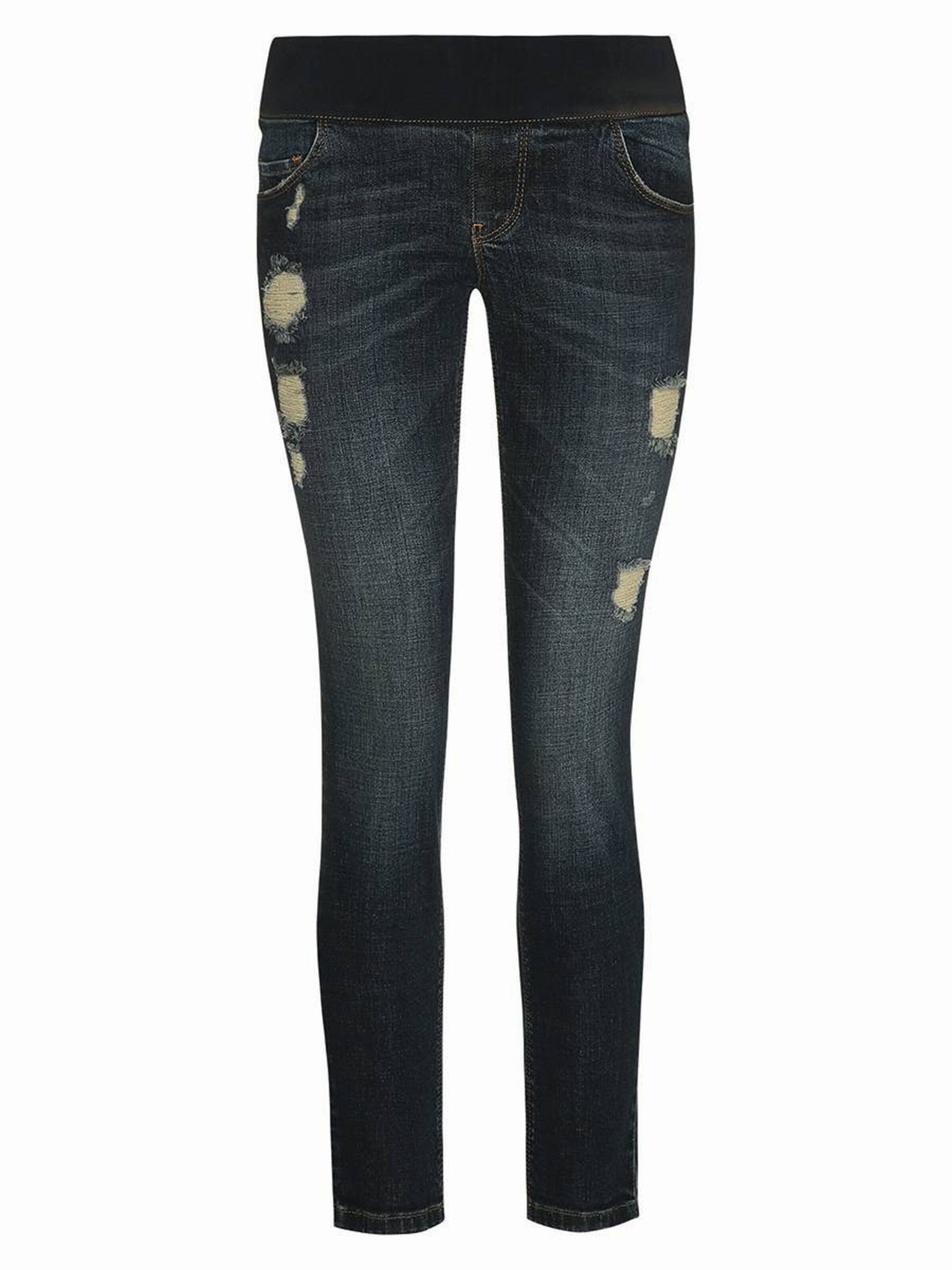 BELLYBUTTON Slimfit Jeans 'Gestrickte Umstandsjeans blau'‌‌‌‌‌‌‌‌‌ in Blau: Vorderseite
