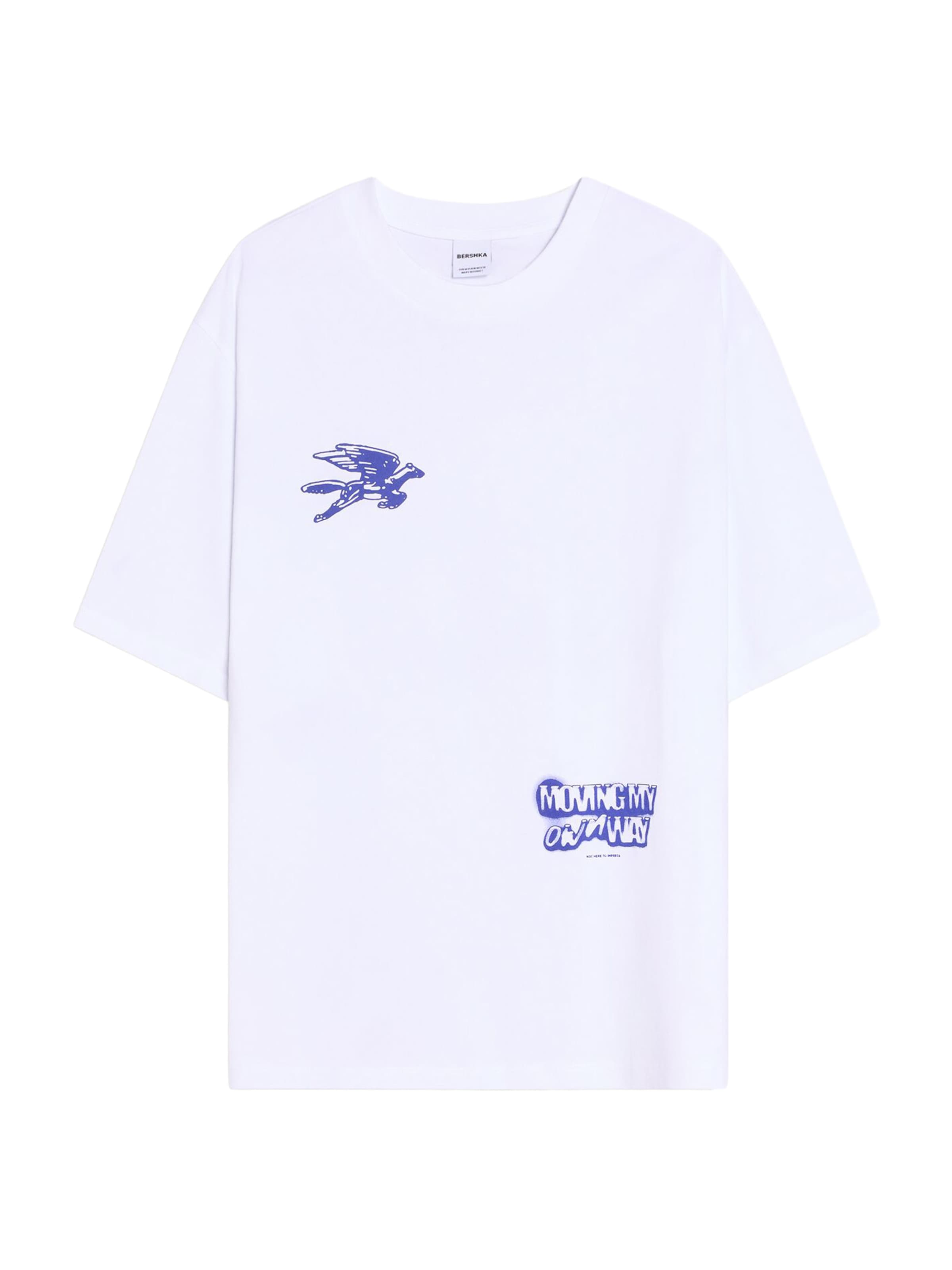 Bershka Tričko - fialová / bílá, Produkt