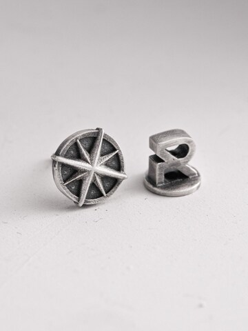 REYTEL Earring 'COMPASS' in Silver: front