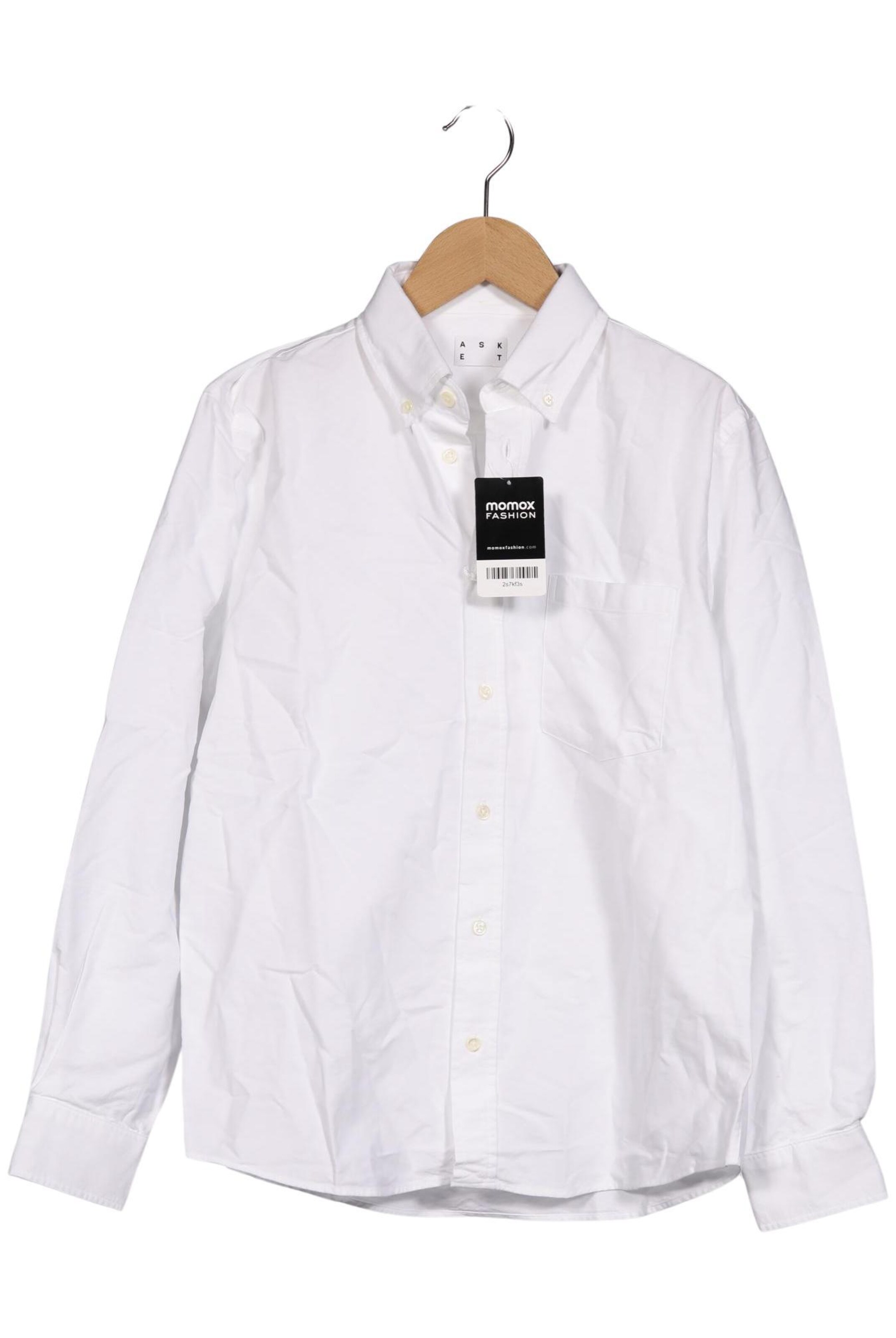 Asket Button Up Shirt in S in White: front